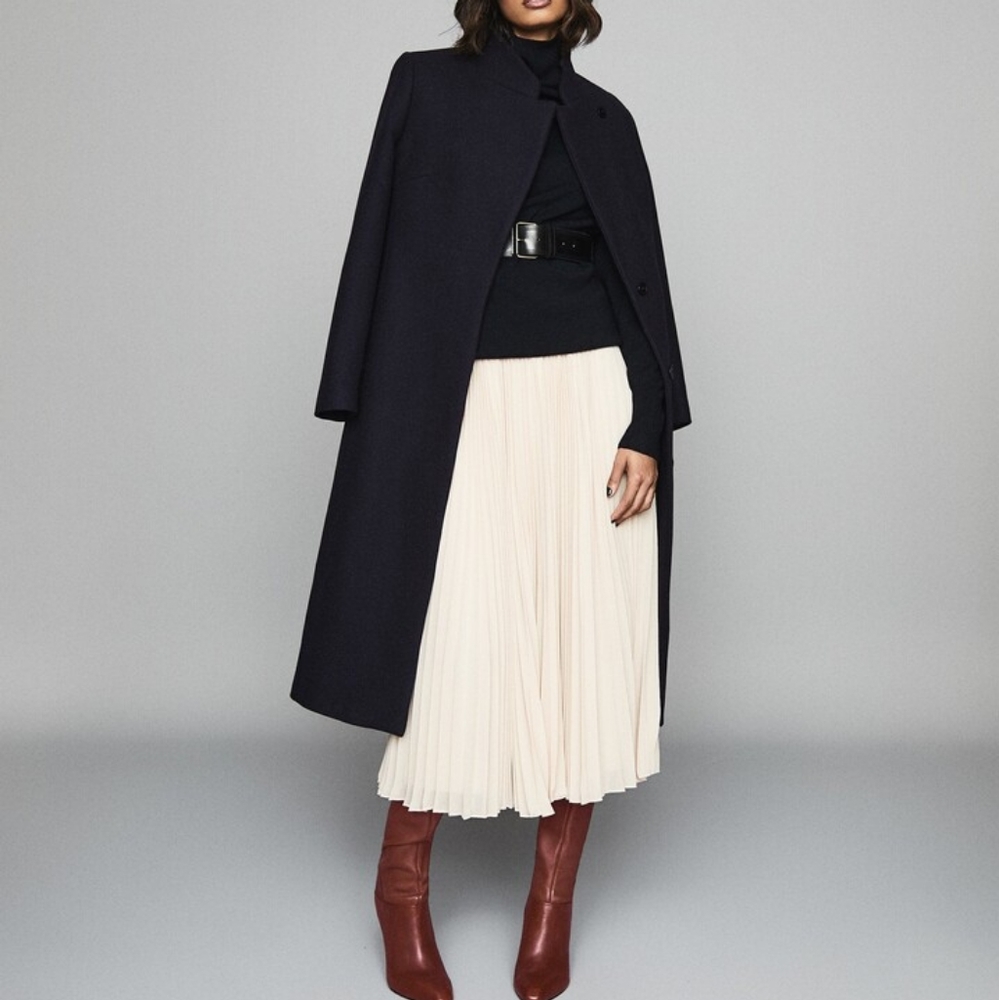 NWOT REISS | $645 Mason Longline Wool Blend Coat - Picture 2 of 10